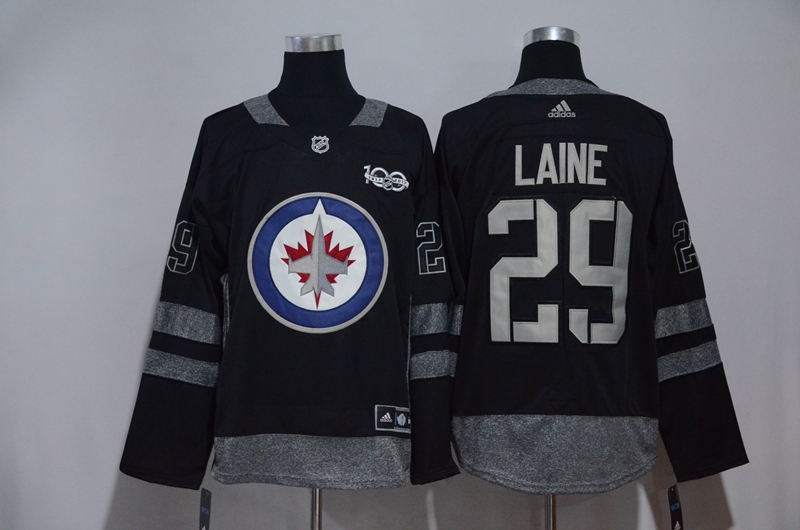 Men Winnipeg Jets #29 Patrik Laine Black Hockey Stitched Adidas NHL Jerseys->winnipeg jets->NHL Jersey